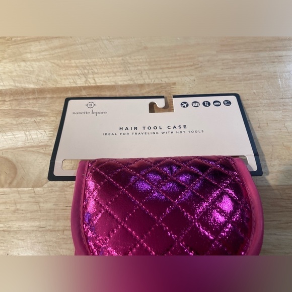 Nanette Lepore hair tool travel case.Brand new. Hot pink color. Super cute! - Picture 2 of 4